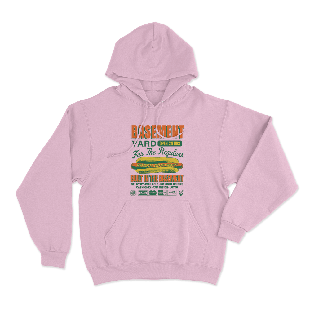 Basement Deli Unisex Hoodie Pink Basement Deli Unisex Hoodie Pink