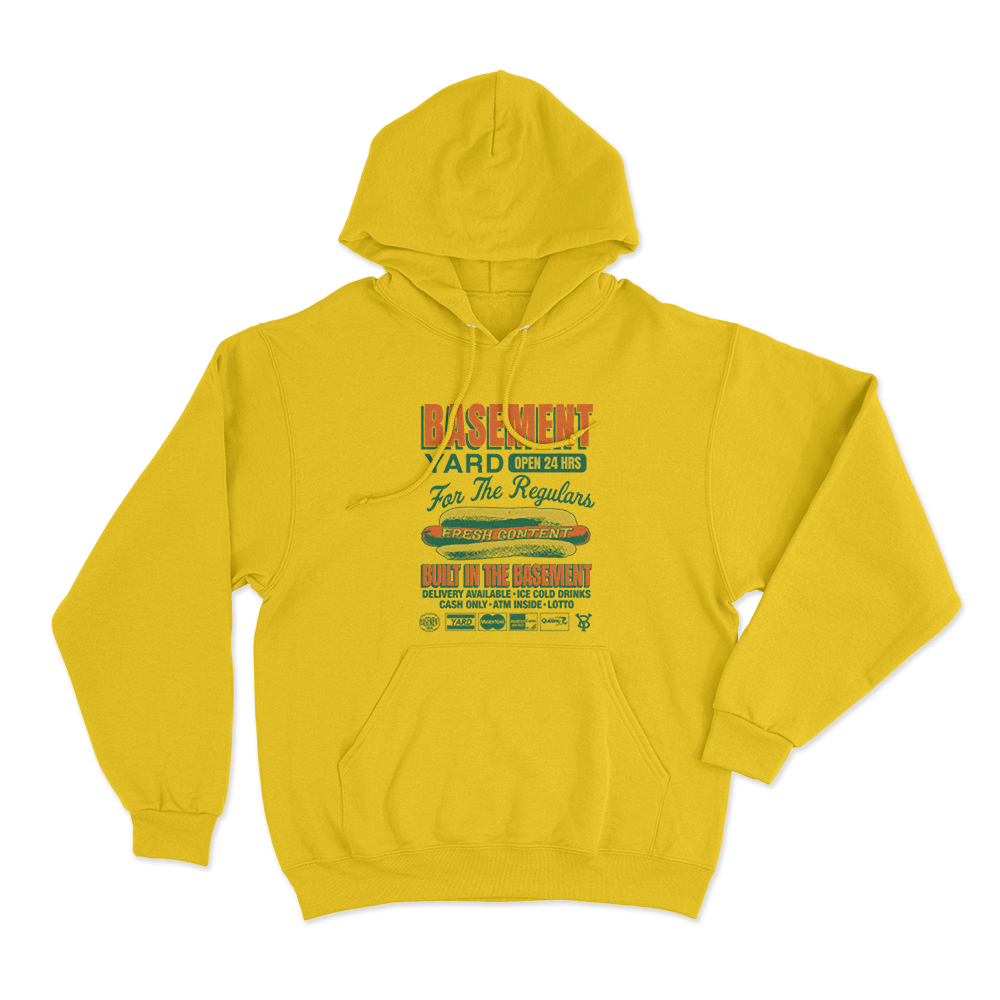 Basement Deli Unisex Hoodie Yellow Basement Deli Unisex Hoodie Yellow
