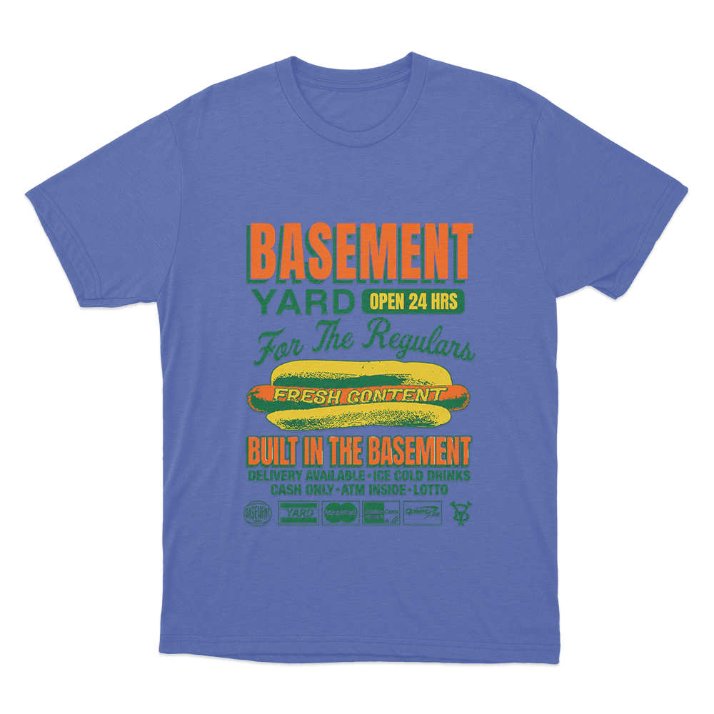 Basement Deli Unisex T Shirt Blue Basement Deli Unisex T Shirt Blue