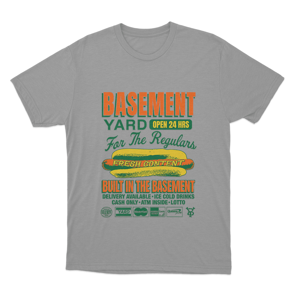 Basement Deli Unisex T Shirt Grey Basement Deli Unisex T Shirt Grey