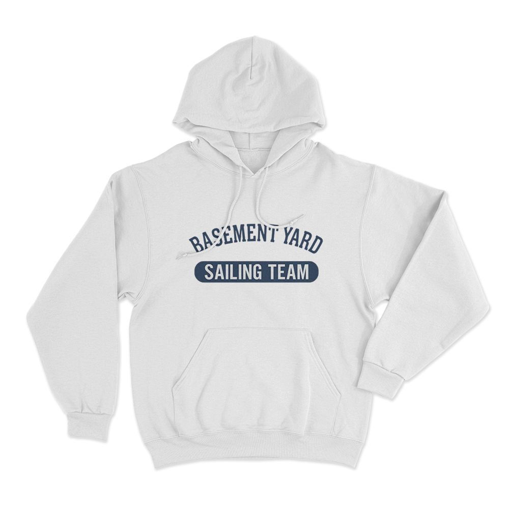 Basement Yard Sailing Team Unisex Hoodie White Basement Yard Sailing Team Unisex Hoodie White