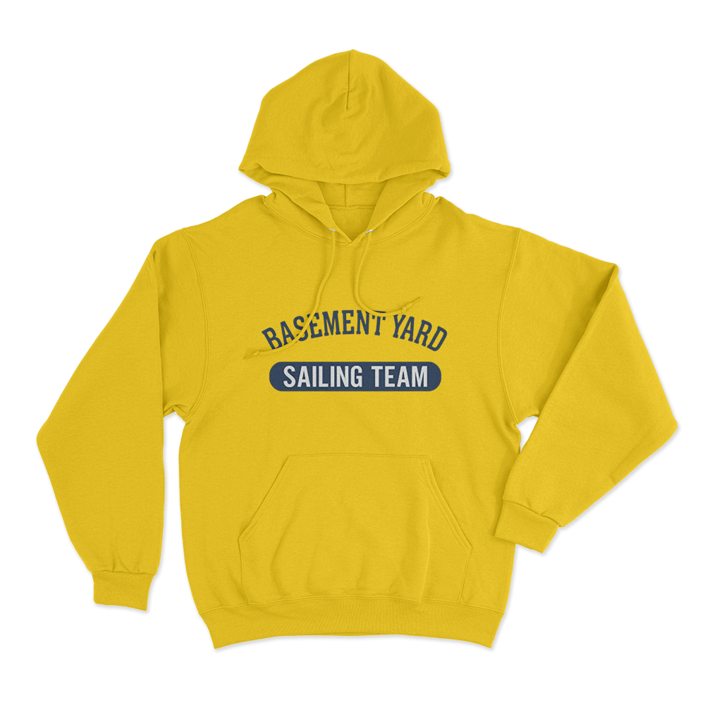 Basement Yard Sailing Team Unisex Hoodie Yellow Basement Yard Sailing Team Unisex Hoodie Yellow