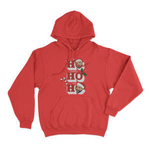 The Basement Yard Ho Ho Ho Unisex Hoodie Red