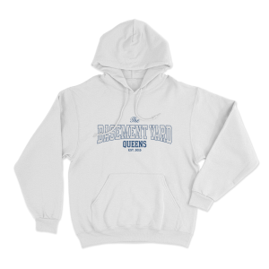 The Basement Yard Queens Est. 2015 Unisex Hoodie White